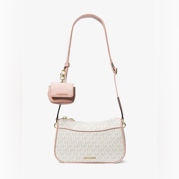 Jet Set Medium Signature Logo Crossbody Bag with Case for Apple AirPods Pro - Picture 1 of 5